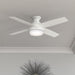 52 in. Indoor Low Profile Ceiling Fan and Light, White Ceiling Fan, Hugger Ceiling Fan with Light-3-ErisView