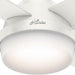 52 in. Indoor Low Profile Ceiling Fan and Light, White Ceiling Fan, Hugger Ceiling Fan with Light-7-ErisView