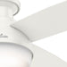 52 in. Indoor Low Profile Ceiling Fan and Light, White Ceiling Fan, Hugger Ceiling Fan with Light-8-ErisView