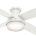 52 in. Indoor Low Profile Ceiling Fan and Light, White Ceiling Fan, Hugger Ceiling Fan with Light-1-ErisView