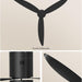 52 in. Indoor Matt Black Ceiling Fan NO Light with Remote Control, 3 Blades Flush Mount Low Profile Ceiling Fan for Dining Room Bedroom Living Room Patio-7-ErisView