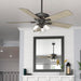 52 in. Indoor Noble Bronze Ceiling Fan with Remote Control, Dimmable Ceiling Fan and Light, Hugger Ceiling Fans-2-ErisView
