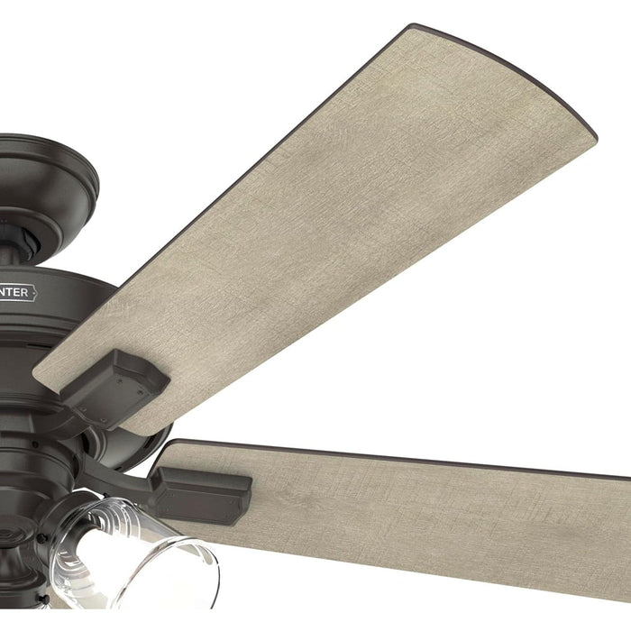 52 in. Indoor Noble Bronze Ceiling Fan with Remote Control, Dimmable Ceiling Fan and Light, Hugger Ceiling Fans-6-ErisView