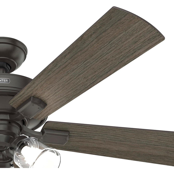 52 in. Indoor Noble Bronze Ceiling Fan with Remote Control, Dimmable Ceiling Fan and Light, Hugger Ceiling Fans-7-ErisView