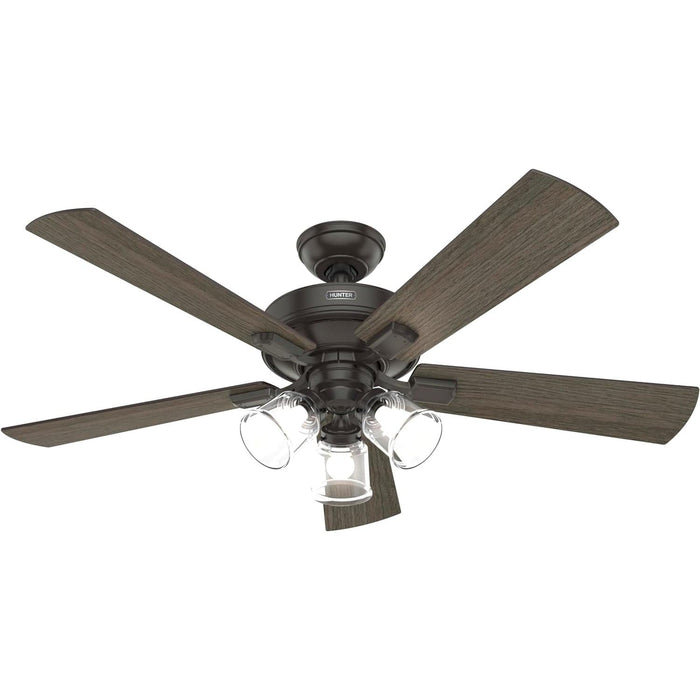 52 in. Indoor Noble Bronze Ceiling Fan with Remote Control, Dimmable Ceiling Fan and Light, Hugger Ceiling Fans-8-ErisView