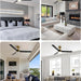 52 in. Indoor Outdoor Black Modern Ceiling Fan and Remote, Reversible Quiet Ceiling Fan for Bedroom, Outdoor Patio Ceiling Fans-16-ErisView