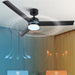 52 in. Indoor Outdoor Black Modern Ceiling Fan and Remote, Reversible Quiet Ceiling Fan for Bedroom, Outdoor Patio Ceiling Fans-6-ErisView