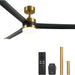 52 in. Indoor Outdoor Black Modern Ceiling Fan and Remote, Reversible Quiet Ceiling Fan for Bedroom, Outdoor Patio Ceiling Fans-9-ErisView