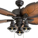 52 in. Indoor Outdoor Ceiling Fan with Light, Bronze Tropical Ceiling Fan with Remote Control, Weather Resistant Palm Leaf Ceiling Fan-4-ErisView