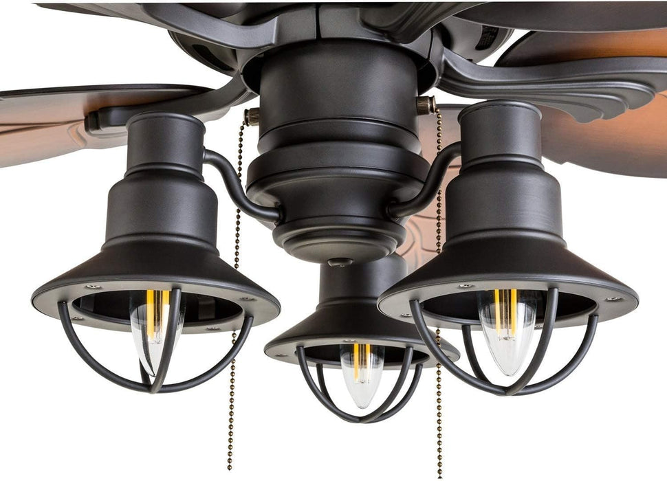 52 in. Indoor Outdoor Ceiling Fan with Light, Bronze Tropical Ceiling Fan with Remote Control, Weather Resistant Palm Leaf Ceiling Fan-5-ErisView