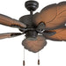 52 in. Indoor Outdoor Ceiling Fan with Light, Bronze Tropical Ceiling Fan with Remote Control, Weather Resistant Palm Leaf Ceiling Fan-8-ErisView