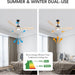 52 in. Indoor Outdoor Ceiling Fan with Light and Remote, Natural Wood Reversible Quiet Ceiling Fans for Bedroom Living Room, Patio Fans-3-ErisView