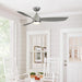 52 in. Indoor Outdoor Ceiling Fans with LED Light Kit, Brushed Nickel Ceiling Fan, Gray Ceiling Fan-15-ErisView