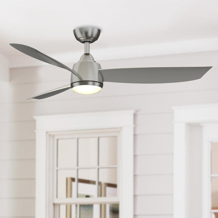 52 in. Indoor Outdoor Ceiling Fans with LED Light Kit, Brushed Nickel Ceiling Fan, Gray Ceiling Fan-5-ErisView
