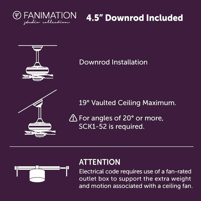 52 in. Indoor Outdoor Ceiling Fans with LED Light Kit, Brushed Nickel Ceiling Fan, Gray Ceiling Fan-9-ErisView