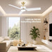 52 in. Indoor Outdoor Ceiling Fans with Light Remote APP Control, 3 Blade Modern White Gold Ceiling Fan for Bedroom Living Room, Outdoor Patio Fans-5-ErisView
