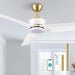 52 in. Indoor Outdoor Ceiling Fans with Light Remote APP Control, 3 Blade Modern White Gold Ceiling Fan for Bedroom Living Room, Outdoor Patio Fans-1-ErisView