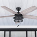 52 in. Indoor Outdoor Farmhouse Ceiling Fan with Light, Pull Chain, Reversible Fan for Summer Winter, Matte Black Outdoor Fan-3-ErisView