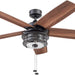 52 in. Indoor Outdoor Farmhouse Ceiling Fan with Light, Pull Chain, Reversible Fan for Summer Winter, Matte Black Outdoor Fan-9-ErisView
