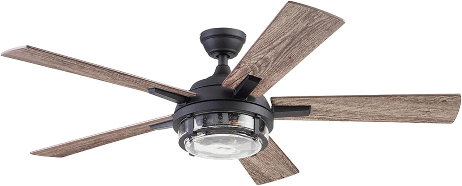 52 in. Indoor Outdoor LED Ceiling Fan with Light, Remote Control, Reversible Fan for Summer Winter, Black Outdoor Fan-11-ErisView