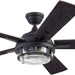 52 in. Indoor Outdoor LED Ceiling Fan with Light, Remote Control, Reversible Fan for Summer Winter, Black Outdoor Fan-12-ErisView