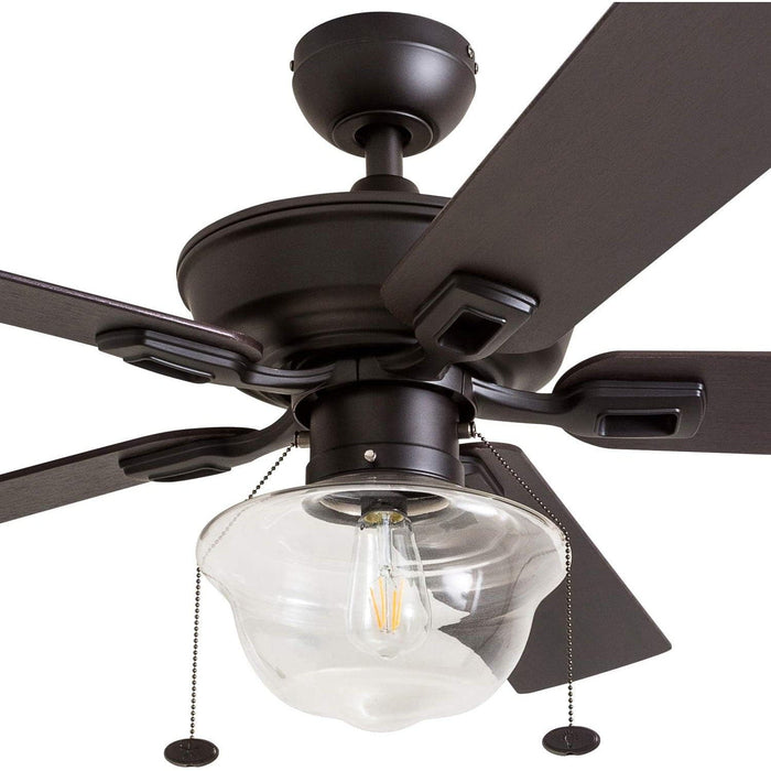 52 in. Indoor Outdoor Modern Farmhouse Ceiling Fan with Light, Bronze LED Ceiling Fan with Light Pull Chain, Reversible Ceiling Fan Summer Winter-6-ErisView
