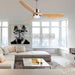 52 in. Indoor Outdoor Reversible Silent Ceiling Fan, Wood Ceiling Fan with Lights and Remote, 3 Blade Propeller Smart Ceiling Fan for Bedroom Living Room-27-ErisView