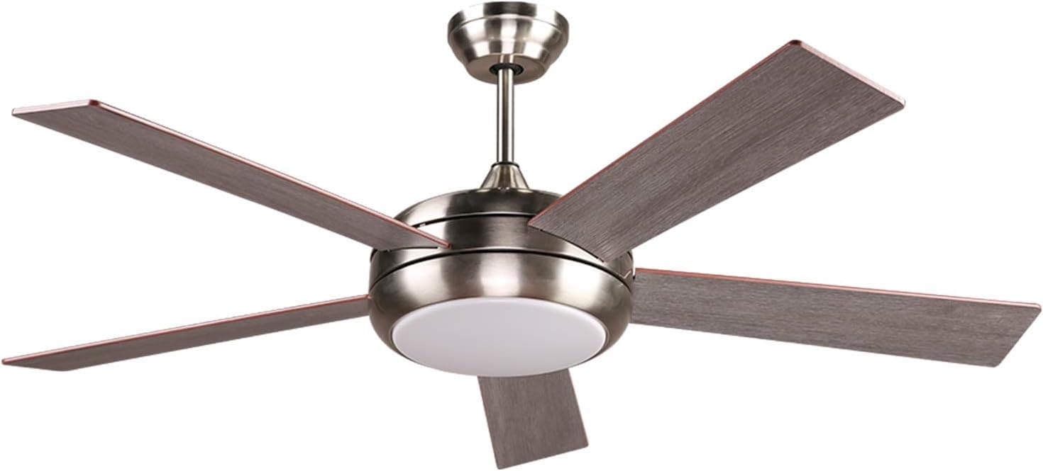 52 in. Indoor Outdoor Reversible Silent Ceiling Fan, Wood Ceiling Fan with Lights and Remote, 3 Blade Propeller Smart Ceiling Fan for Bedroom Living Room-35-ErisView