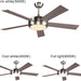 52 in. Indoor Outdoor Reversible Silent Ceiling Fan, Wood Ceiling Fan with Lights and Remote, 3 Blade Propeller Smart Ceiling Fan for Bedroom Living Room-37-ErisView