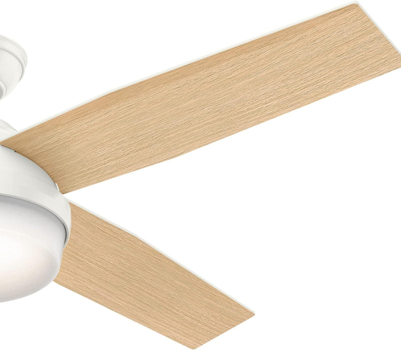 52 in. Indoor White LED Ceiling Fan with Remote Control, Modern Ceiling Fan with Bright Light, Reversible Ceiling Fan Winter Summer-7-ErisView