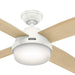 52 in. Indoor White LED Ceiling Fan with Remote Control, Modern Ceiling Fan with Bright Light, Reversible Ceiling Fan Winter Summer-1-ErisView