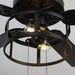 52 in. Industrial Black Ceiling Fan with Caged, Indoor Ceiling Fan with Remote Control Pull Chain and Light Kit-ErisView
