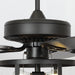 52 in. Industrial Black Ceiling Fan with Caged, Indoor Ceiling Fan with Remote Control Pull Chain and Light Kit-ErisView