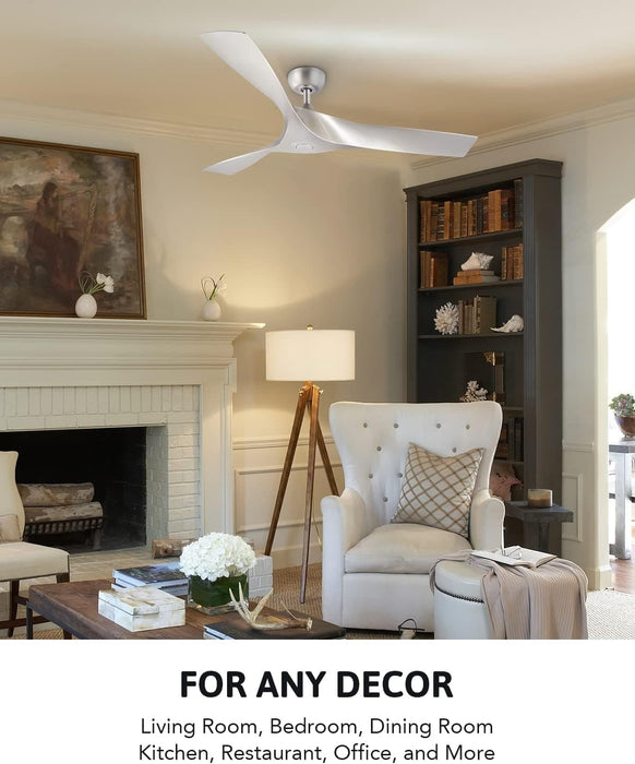 52 in. Industrial Ceiling Fan NO Light, Mid Century Ceiling Fan with Remote, 3 Walnut Blade Indoor Ceiling Fan for Kitchen Bedroom Living Room-10-ErisView