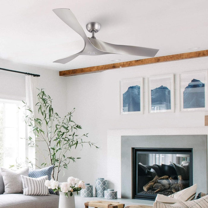 52 in. Industrial Ceiling Fan NO Light, Mid Century Ceiling Fan with Remote, 3 Walnut Blade Indoor Ceiling Fan for Kitchen Bedroom Living Room-16-ErisView