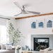 52 in. Industrial Ceiling Fan NO Light, Mid Century Ceiling Fan with Remote, 3 Walnut Blade Indoor Ceiling Fan for Kitchen Bedroom Living Room-16-ErisView