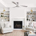52 in. Industrial Ceiling Fan NO Light, Mid Century Ceiling Fan with Remote, 3 Walnut Blade Indoor Ceiling Fan for Kitchen Bedroom Living Room-17-ErisView