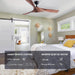 52 in. Industrial Ceiling Fan NO Light, Mid Century Ceiling Fan with Remote, 3 Walnut Blade Indoor Ceiling Fan for Kitchen Bedroom Living Room-3-ErisView