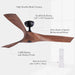 52 in. Industrial Ceiling Fan NO Light, Mid Century Ceiling Fan with Remote, 3 Walnut Blade Indoor Ceiling Fan for Kitchen Bedroom Living Room-6-ErisView