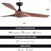 52 in. Industrial Ceiling Fan NO Light, Mid Century Ceiling Fan with Remote, 3 Walnut Blade Indoor Ceiling Fan for Kitchen Bedroom Living Room-7-ErisView