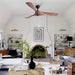 52 in. Industrial Ceiling Fan NO Light, Mid Century Ceiling Fan with Remote, 3 Walnut Blade Indoor Ceiling Fan for Kitchen Bedroom Living Room-8-ErisView