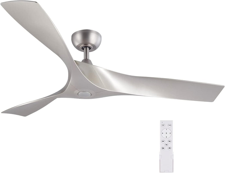 52 in. Industrial Ceiling Fan NO Light, Mid Century Ceiling Fan with Remote, 3 Walnut Blade Indoor Ceiling Fan for Kitchen Bedroom Living Room-9-ErisView