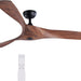 52 in. Industrial Ceiling Fan NO Light, Mid Century Ceiling Fan with Remote, 3 Walnut Blade Indoor Ceiling Fan for Kitchen Bedroom Living Room-1-ErisView