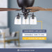 52 in. Industrial Farmhouse Ceiling Fan with Light, Flush Mount LED Ceiling Fan with Light, Pull Chain, Reversible Ceiling Fan Summer Winter-3-ErisView
