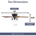 52 in. Industrial Farmhouse Ceiling Fan with Light, Flush Mount LED Ceiling Fan with Light, Pull Chain, Reversible Ceiling Fan Summer Winter-5-ErisView