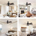 52 in. Industrial Farmhouse Vintage Retro Caged Ceiling Fan with Light and Remote, Indoor Black Ceiling Fandelier for Bedroom Living Room-4-ErisView