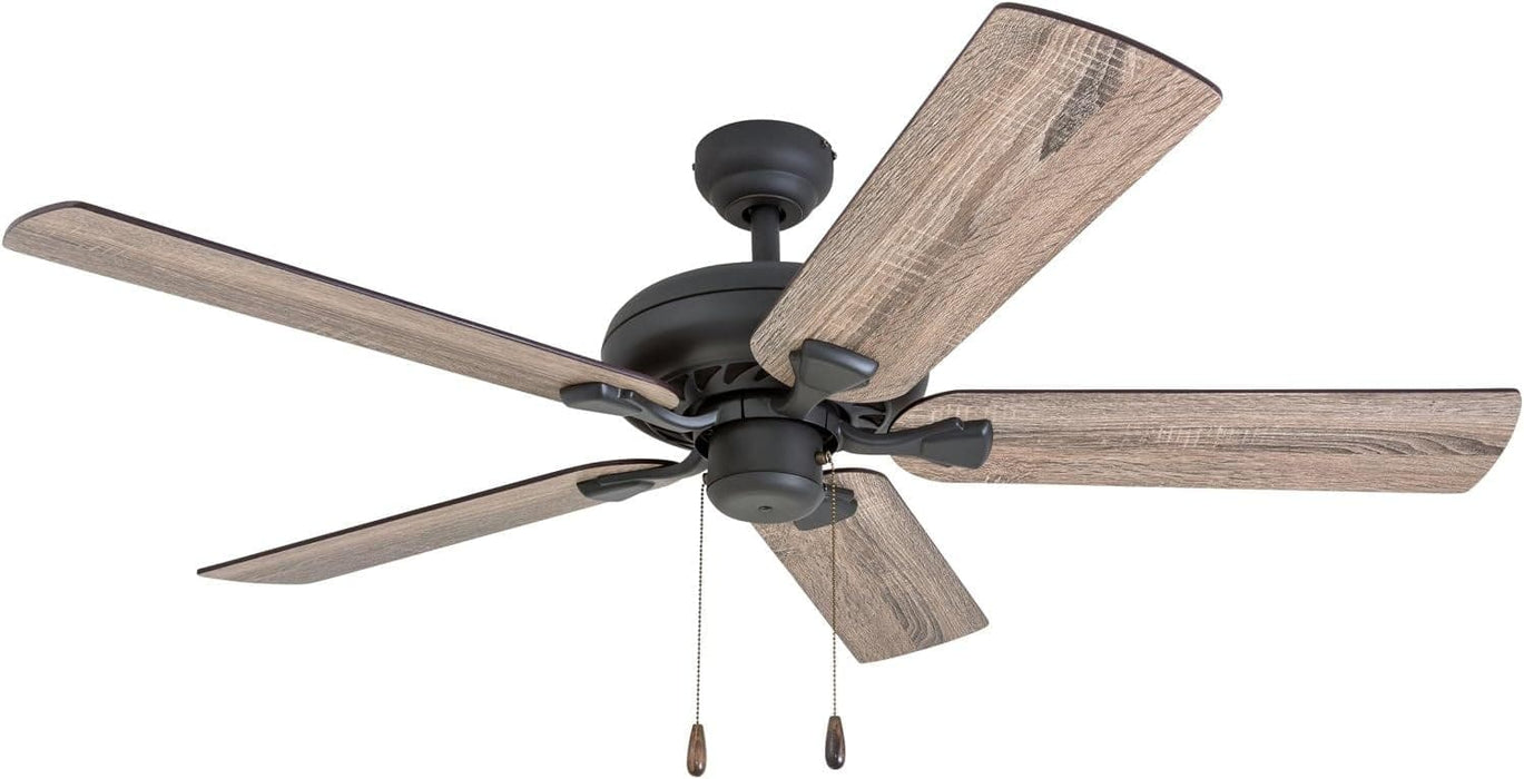 52 in. Industrial LED Ceiling Fan with Light Pull Chain, Bronze Reversible Fan in Winter Summer-9-ErisView