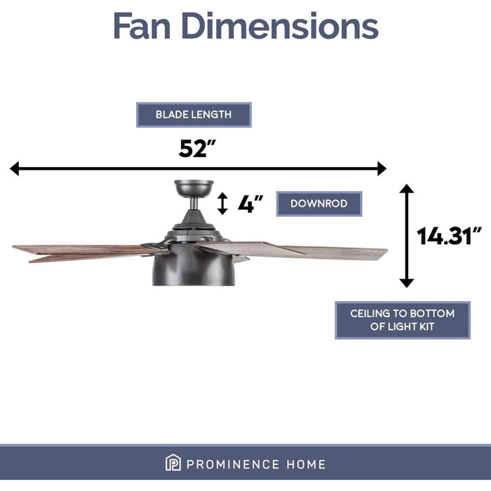 52 in. Industrial Looking Ceiling Fan, LED Ceiling Fan with Light and Remote, Reversible Ceiling Fan Winter Summer-6-ErisView