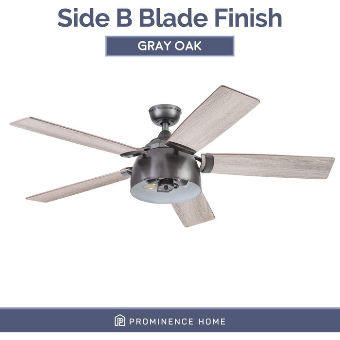 52 in. Industrial Looking Ceiling Fan, LED Ceiling Fan with Light and Remote, Reversible Ceiling Fan Winter Summer-7-ErisView