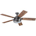 52 in. Industrial Looking Ceiling Fan, LED Ceiling Fan with Light and Remote, Reversible Ceiling Fan Winter Summer-1-ErisView